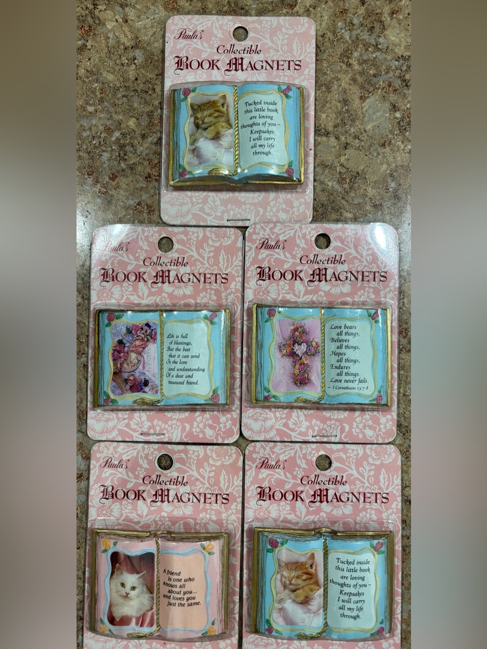 Paula's Collectible Book Magnet - Pink and Blue